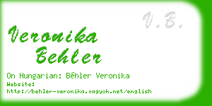 veronika behler business card